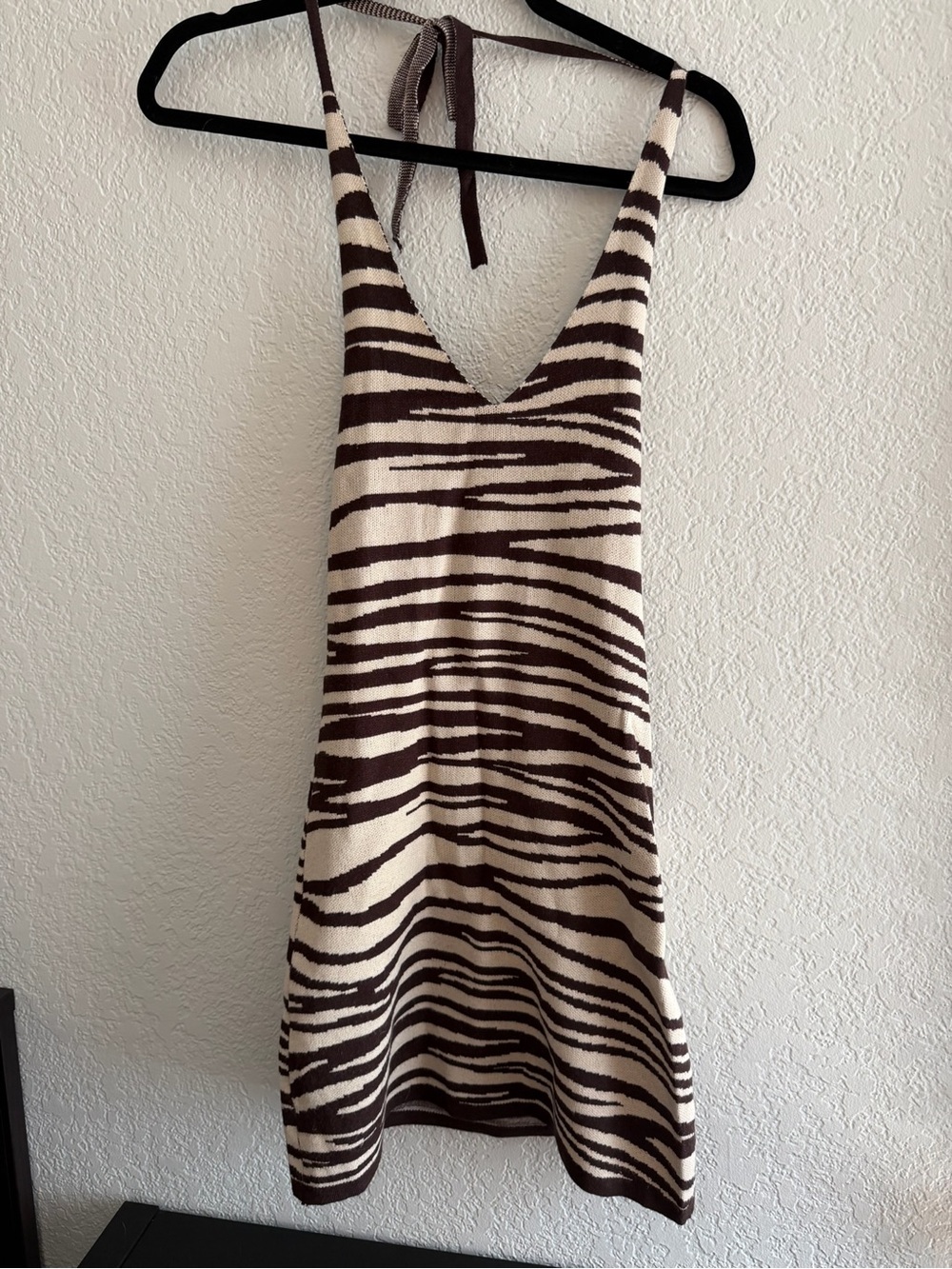 Peppermayo Brown & Cream Striped Knit Top